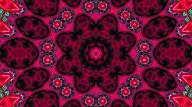 Soyut boya fırça mürekkep patlayabilir formanın düzgün kavramı simetrik desen süs dekoratif Kaleidoscope hareketi geometrik daire ve yıldız şekli