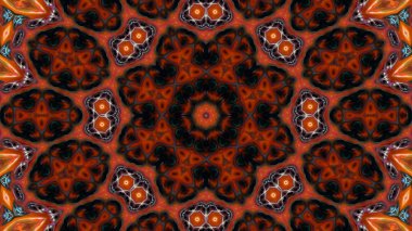 Soyut boya fırça mürekkep patlayabilir formanın düzgün kavramı simetrik desen süs dekoratif Kaleidoscope hareketi geometrik daire ve yıldız şekli