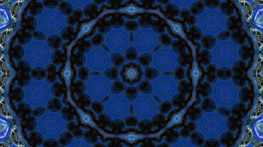 Soyut boya fırça mürekkep patlayabilir formanın düzgün kavramı simetrik desen süs dekoratif Kaleidoscope hareketi geometrik daire ve yıldız şekli