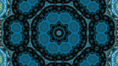 Soyut boya fırça mürekkep patlayabilir formanın düzgün kavramı simetrik desen süs dekoratif Kaleidoscope hareketi geometrik daire ve yıldız şekli