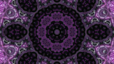 Soyut boya fırça mürekkep patlayabilir formanın düzgün kavramı simetrik desen süs dekoratif Kaleidoscope hareketi geometrik daire ve yıldız şekli