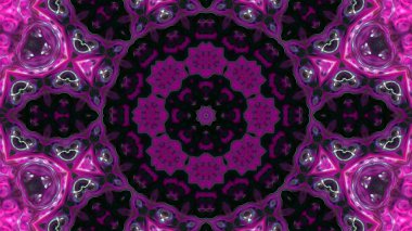 Soyut boya fırça mürekkep patlayabilir formanın düzgün kavramı simetrik desen süs dekoratif Kaleidoscope hareketi geometrik daire ve yıldız şekli