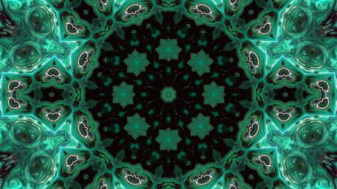 Soyut boya fırça mürekkep patlayabilir formanın düzgün kavramı simetrik desen süs dekoratif Kaleidoscope hareketi geometrik daire ve yıldız şekli