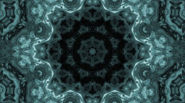 Soyut boya fırça mürekkep patlayabilir formanın düzgün kavramı simetrik desen süs dekoratif Kaleidoscope hareketi geometrik daire ve yıldız şekli