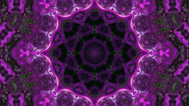 Soyut boya fırça mürekkep patlayabilir formanın düzgün kavramı simetrik desen süs dekoratif Kaleidoscope hareketi geometrik daire ve yıldız şekli