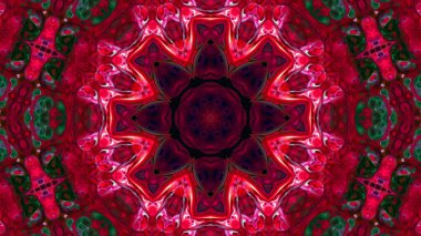 Soyut boya fırça mürekkep patlayabilir formanın düzgün kavramı simetrik desen süs dekoratif Kaleidoscope hareketi geometrik daire ve yıldız şekli