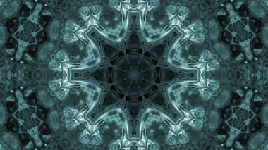 Soyut boya fırça mürekkep patlayabilir formanın düzgün kavramı simetrik desen süs dekoratif Kaleidoscope hareketi geometrik daire ve yıldız şekli