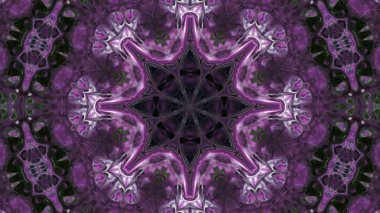 Soyut boya fırça mürekkep patlayabilir formanın düzgün kavramı simetrik desen süs dekoratif Kaleidoscope hareketi geometrik daire ve yıldız şekli