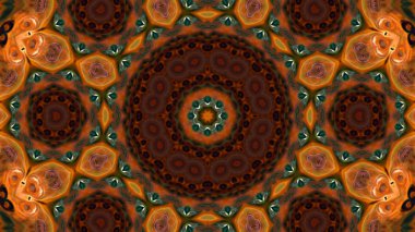 Soyut boya fırça mürekkep patlayabilir formanın düzgün kavramı simetrik desen süs dekoratif Kaleidoscope hareketi geometrik daire ve yıldız şekli