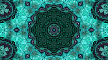 Soyut boya fırça mürekkep patlayabilir formanın düzgün kavramı simetrik desen süs dekoratif Kaleidoscope hareketi geometrik daire ve yıldız şekli