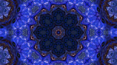 Soyut boya fırça mürekkep patlayabilir formanın düzgün kavramı simetrik desen süs dekoratif Kaleidoscope hareketi geometrik daire ve yıldız şekli