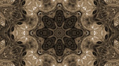 Soyut boya fırça mürekkep patlayabilir formanın düzgün kavramı simetrik desen süs dekoratif Kaleidoscope hareketi geometrik daire ve yıldız şekli