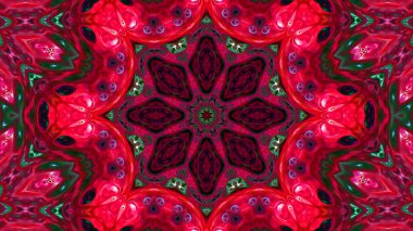 Soyut boya fırça mürekkep patlayabilir formanın düzgün kavramı simetrik desen süs dekoratif Kaleidoscope hareketi geometrik daire ve yıldız şekli