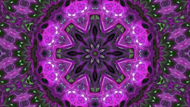 Soyut boya fırça mürekkep patlayabilir formanın düzgün kavramı simetrik desen süs dekoratif Kaleidoscope hareketi geometrik daire ve yıldız şekli