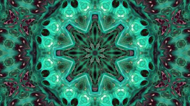 Soyut boya fırça mürekkep patlayabilir formanın düzgün kavramı simetrik desen süs dekoratif Kaleidoscope hareketi geometrik daire ve yıldız şekli