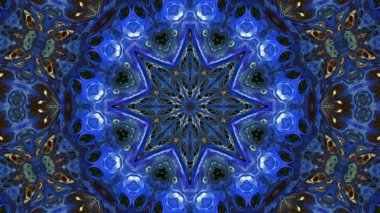 Soyut boya fırça mürekkep patlayabilir formanın düzgün kavramı simetrik desen süs dekoratif Kaleidoscope hareketi geometrik daire ve yıldız şekli