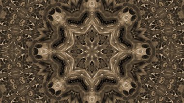 Soyut boya fırça mürekkep patlayabilir formanın düzgün kavramı simetrik desen süs dekoratif Kaleidoscope hareketi geometrik daire ve yıldız şekli