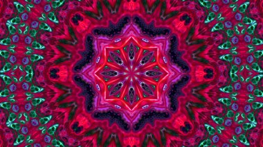 Soyut boya fırça mürekkep patlayabilir formanın düzgün kavramı simetrik desen süs dekoratif Kaleidoscope hareketi geometrik daire ve yıldız şekli