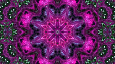 Soyut boya fırça mürekkep patlayabilir formanın düzgün kavramı simetrik desen süs dekoratif Kaleidoscope hareketi geometrik daire ve yıldız şekli