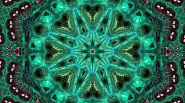 Soyut boya fırça mürekkep patlayabilir formanın düzgün kavramı simetrik desen süs dekoratif Kaleidoscope hareketi geometrik daire ve yıldız şekli