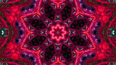 Soyut boya fırça mürekkep patlayabilir formanın düzgün kavramı simetrik desen süs dekoratif Kaleidoscope hareketi geometrik daire ve yıldız şekli