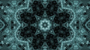 Soyut boya fırça mürekkep patlayabilir formanın düzgün kavramı simetrik desen süs dekoratif Kaleidoscope hareketi geometrik daire ve yıldız şekli