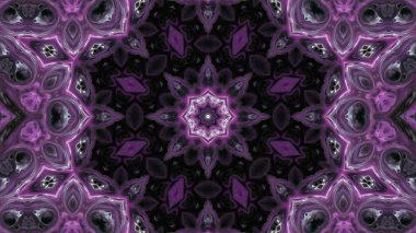 Soyut boya fırça mürekkep patlayabilir formanın düzgün kavramı simetrik desen süs dekoratif Kaleidoscope hareketi geometrik daire ve yıldız şekli