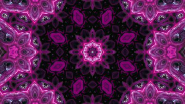 Soyut boya fırça mürekkep patlayabilir formanın düzgün kavramı simetrik desen süs dekoratif Kaleidoscope hareketi geometrik daire ve yıldız şekli