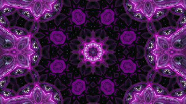 Soyut boya fırça mürekkep patlayabilir formanın düzgün kavramı simetrik desen süs dekoratif Kaleidoscope hareketi geometrik daire ve yıldız şekli