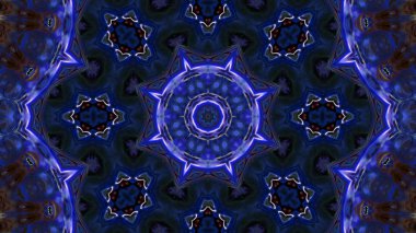 Soyut boya fırça mürekkep patlayabilir formanın düzgün kavramı simetrik desen süs dekoratif Kaleidoscope hareketi geometrik daire ve yıldız şekli