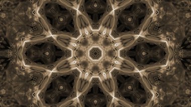 Soyut boya fırça mürekkep patlayabilir formanın düzgün kavramı simetrik desen süs dekoratif Kaleidoscope hareketi geometrik daire ve yıldız şekli