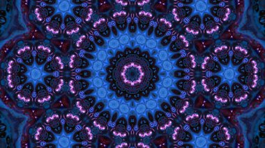 Soyut boya fırça mürekkep patlayabilir formanın düzgün kavramı simetrik desen süs dekoratif Kaleidoscope hareketi geometrik daire ve yıldız şekli