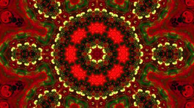 Soyut boya fırça mürekkep patlayabilir formanın düzgün kavramı simetrik desen süs dekoratif Kaleidoscope hareketi geometrik daire ve yıldız şekli