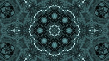 Soyut boya fırça mürekkep patlayabilir formanın düzgün kavramı simetrik desen süs dekoratif Kaleidoscope hareketi geometrik daire ve yıldız şekli