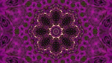 Soyut boya fırça mürekkep patlayabilir formanın düzgün kavramı simetrik desen süs dekoratif Kaleidoscope hareketi geometrik daire ve yıldız şekli