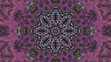 Soyut boya fırça mürekkep patlayabilir formanın düzgün kavramı simetrik desen süs dekoratif Kaleidoscope hareketi geometrik daire ve yıldız şekli