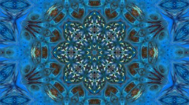 Soyut boya fırça mürekkep patlayabilir formanın düzgün kavramı simetrik desen süs dekoratif Kaleidoscope hareketi geometrik daire ve yıldız şekli