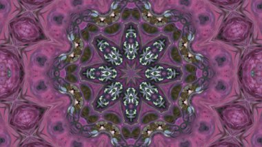 Soyut boya fırça mürekkep patlayabilir formanın düzgün kavramı simetrik desen süs dekoratif Kaleidoscope hareketi geometrik daire ve yıldız şekli