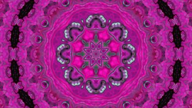 Soyut boya fırça mürekkep patlayabilir formanın düzgün kavramı simetrik desen süs dekoratif Kaleidoscope hareketi geometrik daire ve yıldız şekli