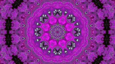 Soyut boya fırça mürekkep patlayabilir formanın düzgün kavramı simetrik desen süs dekoratif Kaleidoscope hareketi geometrik daire ve yıldız şekli