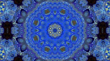 Soyut boya fırça mürekkep patlayabilir formanın düzgün kavramı simetrik desen süs dekoratif Kaleidoscope hareketi geometrik daire ve yıldız şekli