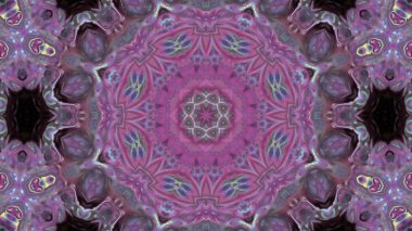 Soyut boya fırça mürekkep patlayabilir formanın düzgün kavramı simetrik desen süs dekoratif Kaleidoscope hareketi geometrik daire ve yıldız şekli