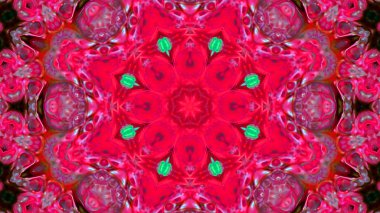 Soyut boya fırça mürekkep patlayabilir formanın düzgün kavramı simetrik desen süs dekoratif Kaleidoscope hareketi geometrik daire ve yıldız şekli