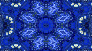 Soyut boya fırça mürekkep patlayabilir formanın düzgün kavramı simetrik desen süs dekoratif Kaleidoscope hareketi geometrik daire ve yıldız şekli