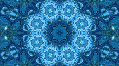 Soyut boya fırça mürekkep patlayabilir formanın düzgün kavramı simetrik desen süs dekoratif Kaleidoscope hareketi geometrik daire ve yıldız şekli