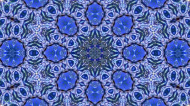 Soyut boya fırça mürekkep patlayabilir formanın düzgün kavramı simetrik desen süs dekoratif Kaleidoscope hareketi geometrik daire ve yıldız şekli