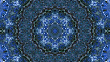 Soyut boya fırça mürekkep patlayabilir formanın düzgün kavramı simetrik desen süs dekoratif Kaleidoscope hareketi geometrik daire ve yıldız şekli