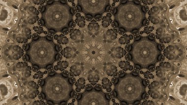 Soyut boya fırça mürekkep patlayabilir formanın düzgün kavramı simetrik desen süs dekoratif Kaleidoscope hareketi geometrik daire ve yıldız şekli