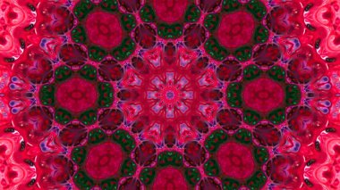 Soyut boya fırça mürekkep patlayabilir formanın düzgün kavramı simetrik desen süs dekoratif Kaleidoscope hareketi geometrik daire ve yıldız şekli