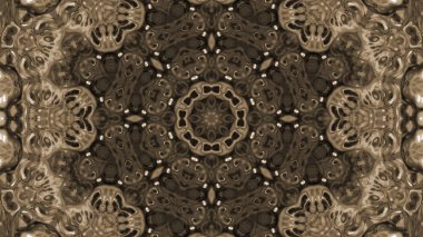 Soyut boya fırça mürekkep patlayabilir formanın düzgün kavramı simetrik desen süs dekoratif Kaleidoscope hareketi geometrik daire ve yıldız şekli